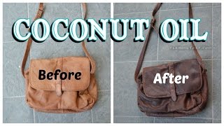 How to darken and soften leather with coconut oil [upl. by Ellered939]