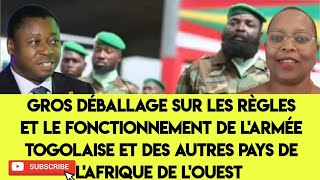 débat sur les règlements et fonctionnement de larmée togolaise et des autres pays de lAfri d lOue [upl. by Abixah]