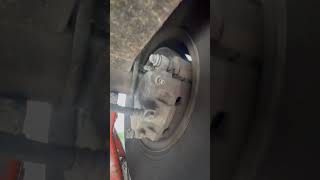 Rear caliper missing one mounting bolt 02 e350 van brakes mechaniclife autorepair [upl. by Isnam]