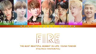 BTS Fire 불타오르네 Color Coded Lyrics가사 HanRomPol [upl. by Compton]