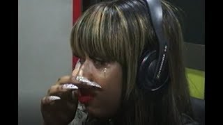 Fantana breaks out in tears on Happy FM [upl. by Nerland]