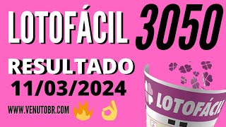 🍀 Resultado Lotofácil 3050 [upl. by Anyar]