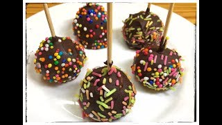 APPLE LOLLIPOPS DIPPED IN CHOCOLATE  2 INGREDIENT RECIPE  09KITCHEN [upl. by Phelps]