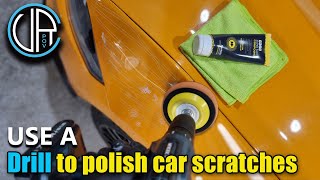 Amazing Cordless Drill Scratched Car Polishing Hack anyone can do [upl. by Felike]