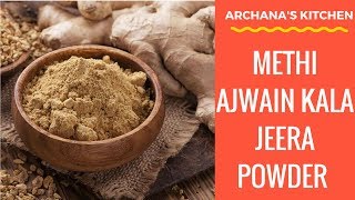 Methi Ajwain Kala Jeera Powder  Healthy Recipes by Archanas Kitchen [upl. by Nikolaus]