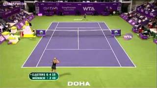 Highlights from final of WTA Championships 2010 Clijsters Wozniacki [upl. by Brawner]