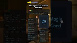 Create Stunning Glowing Cards with CSS Animation in Minutes ✨✨ shorts css html [upl. by Othe]