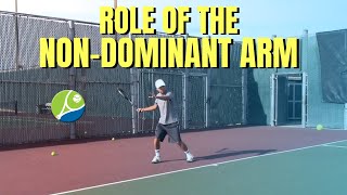 The Role of the NonDominant Arm in Tennis  Forehand Analysis [upl. by Hctud]