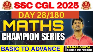 Day 28180 MATHS Champion Series ✅✅ Basic to Advance 🔥🔥 Complete Maths ❤️ ssc maths ssccgl chsl [upl. by Ahcirt]