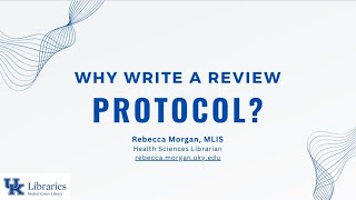 Why Write a Review Protocol [upl. by Annehsat]