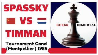 Boris Spassky vs Jan H Timman Tournament Candidates Montpellier France 1985 [upl. by Musa527]