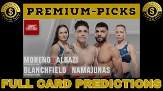 UFC Moreno vs Albazi full card predictions  picks [upl. by Laurella]