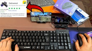 ₹500 keyboard mouse usb hub otg from flipkart  buy amp setup ⌨️ 🖱 in mobile for gaming free fire [upl. by Atteiluj640]