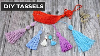 How to Make Tassels the EASY way  2 METHODS DIY Tassel out of YARN or Embroidery Thread [upl. by Nolana]