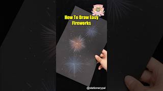 How To Draw Easy Fireworks 🎆 shorts [upl. by Airdnaz221]