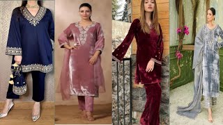 latest beautiful velvet dress designs20245 stylish velvet dress designs ideas for girls [upl. by Sebastien]