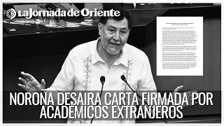 Noroña desaíra carta firmada por académicos que se posicionan en contra de reforma Judicial [upl. by Adria]