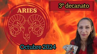 ARIES♈️OCTUBRE 2024🦫3°DECANATO11 al 19 abrilarieshoroscopomensualdecanatossignoszodiacales [upl. by Akitan]