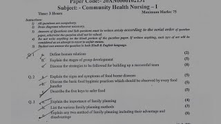 Solution of Community health nursing question paper 2020  bsc nursing 2nd year contraceptives [upl. by Fanning]