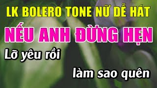 Liên Khúc Nếu Anh Đừng Hẹn Karaoke Tone Nữ Karaoke Hoàng Long Beat Mới [upl. by Allenrac830]