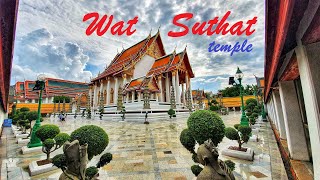 Wat Suthat Thepwararam Temple Walkthrough วัดสุทัศน์ 蘇泰寺 Bangkok [upl. by Norramic]