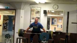 Jim Gyllenhammar 180kg snatch from blocks [upl. by Saval]