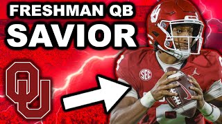 The FRESHMAN QB Who COULD SAVE Oklahoma Meet Michael Hawkins Jr [upl. by Sherburne]