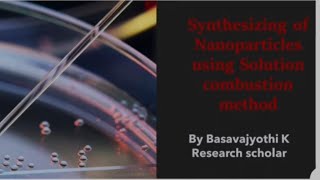 Stoichiometric Calculations for Synthesizing of Nanoparticles using solution combustion method [upl. by Akinajnat]