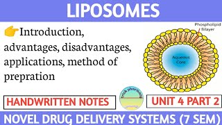 Liposomes drug delivery systems  NDDS  7 semester [upl. by Aihseuqal285]