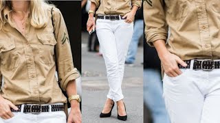 PANTALON de COLOR BLANCO para LOOKS y OUTFITS de OTOÑO INVIERNO [upl. by Narej]