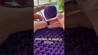 Diagonal waffle stitch star stitch box crochet art easycrochet crochetstitch crochettutorial [upl. by Arabella]