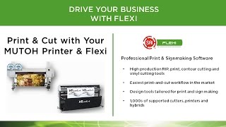 Print and Cut with a MUTOH Printer and Flexi [upl. by Marceau]