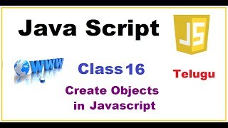 How to Create Objects in JavaScript Telugu  JavaScript Objects  VLR Training Class 16 [upl. by Greenwell]