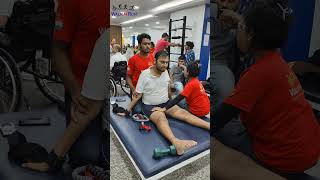 Recovery of quadriplegic patient at Walk n Run physiotherapy quadriplegic rehab fitness [upl. by Wistrup]