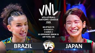 Brazil vs Japan  Womens VNL 2024 [upl. by Keely497]