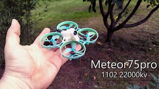 Meteor 75 pro  1102 22000kv  1 pack fly [upl. by Airamesor]