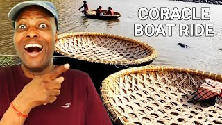 My First Coracle Boat Experience Would You Ride a Coracle Hampi Old City [upl. by Allehcram288]