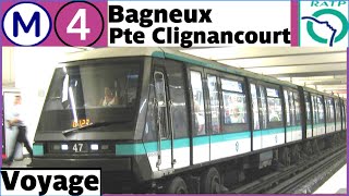 Métro 4 BagneuxLucie Aubrac  Porte de Clignancourt [upl. by Nwahsyt]