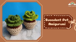 Crochet Succulent Pot Amigurumi  Easy StepbyStep Crochet Tutorial for Beginners🪴 [upl. by Yelkao]