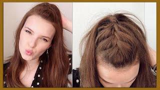 Balıksırtı Mohikan Saç Örgüsü  ÇOK KOLAY 😍 French Mohawk Braid [upl. by Fuller]