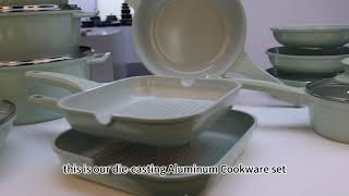 Nature Series aluminum diecasting cookware set [upl. by Mcclish]