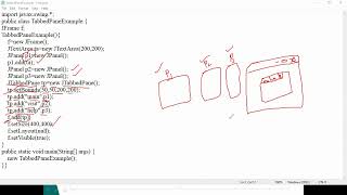 5 3 Swing Components JTabbedpane and JScrollPane [upl. by Akinnor]