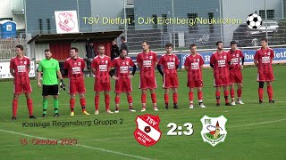 TSV Dietfurt  DJK EichlbergNeukirchen 23  Kreisliga Regensburg Gruppe 2 [upl. by Ryon]