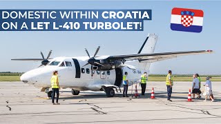 TRIPREPORT  Trade Air ECONOMY  Let L410 Turbolet  Zagreb  Osijek [upl. by Aicinod636]