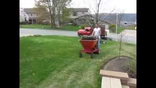 Self Propelled Wheelbarrow Homemade 10cuft Toro Mulch Force [upl. by Coniah467]