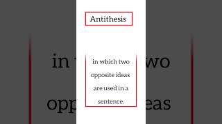 Antithesis Figure of Speech  Figure of speech antithesis [upl. by Zicarelli]