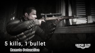 Sniper Elite V2  5 kills 1 bullet Remote Detonation Sniper Elite Difficulty [upl. by Aibara714]