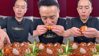 ASMR LAMB BELLY WRAPS WITH SPICY GARLIC SAUCE EATING [upl. by Kerrin677]