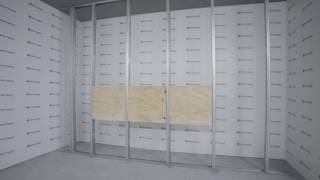 How to provide a fixing for 18mm plywood pattress detailing on partitions  British Gypsum [upl. by Anirehs]