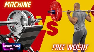 Free weights vs machines on leg day  Thomas Twins [upl. by Travers]